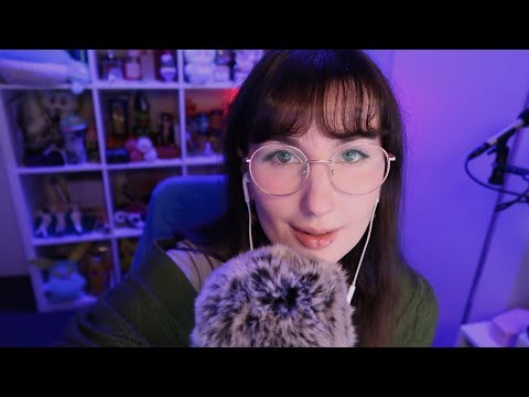 asmr conversando com você (audível e semi-inaudível), tocando seu rosto e mic brushing