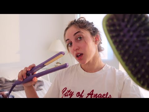 ASMR Brushing and Straightening Your Hair
