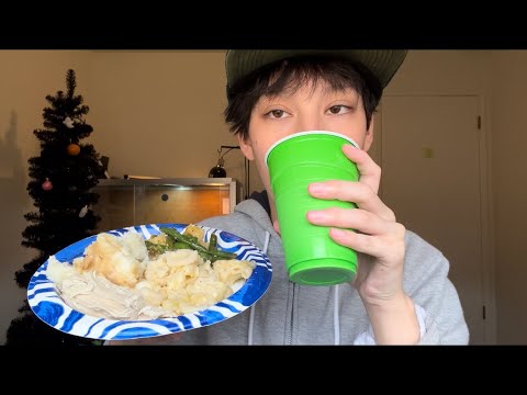 ASMR | eat Thanksgiving dinner with me