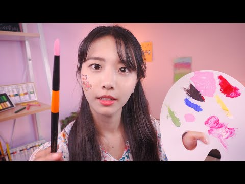 ASMR 페이스페인팅 해주는 미술선생님 롤플레잉 [ROLE PLAY]