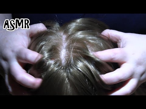 ASMR Close Up Scalp Massage and Scalp Scratching (NO TALKING) (Wooden Tools) Real Hair ASMR