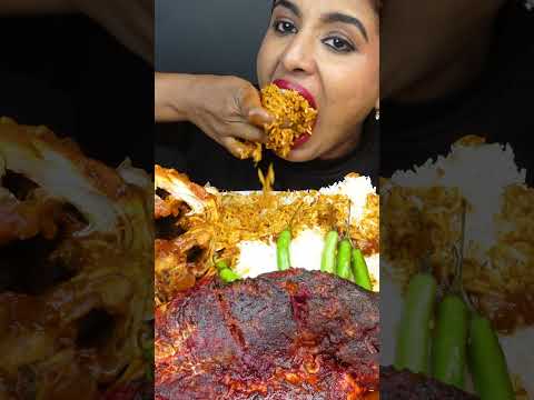 ASMR Eating Spicy Kashmiri Whole Chicken Curry,Mutton Kosha,Fish Fry,Egg,Rice ASMR Eating Mukbang