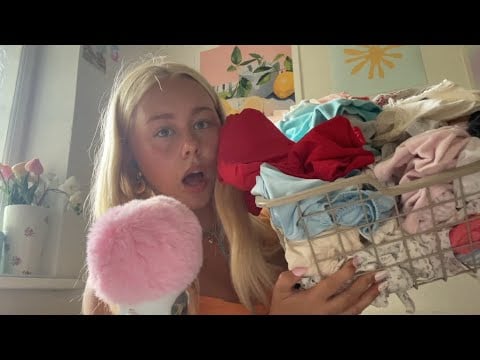asmr declutter my clothes with me 👙
