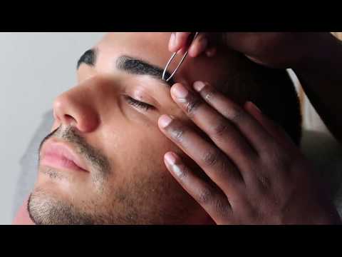 Relaxing Eyebrows Tweezing & Plucking ASMR/ Shaping & Reducing Huge Eyebrows