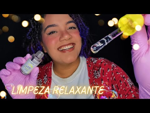 ASMR LIMPEZA DE PELE RELAXANTE 😴😍