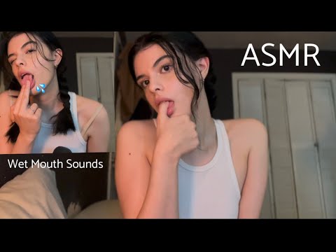 ASMR Fast & Aggressive Wet Mouth Sounds |spit painting + licking|