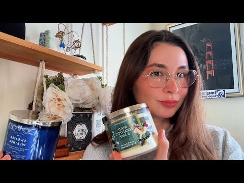 ASMR holiday candle shop roleplay, bath and body works candles 🕯️ 
