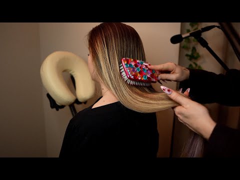 ASMR | Brossage, massages (crâne, dos) sur cheveux EXTRA long (@swannasmr)