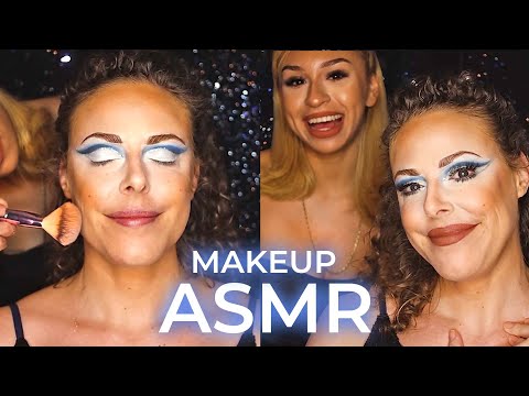 ASMR 💕 Makeup & Whispers Juni gives Corrina Rachel a Beautiful Makeover ⚡ Extra Tingles