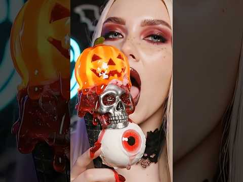 I Screamed When I Saw This Halloween Ice Cream 🍦💀🎃 ASMR