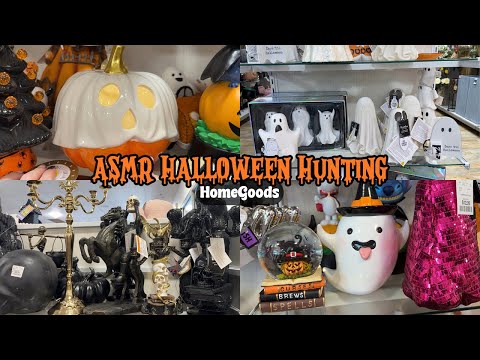 ASMR HomeGoods Halloween Decor Hunting 🕸️ | Spooky Sunday (whispered voiceover & fluffy mic sounds)