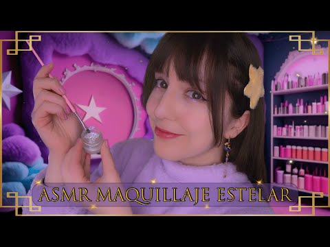 ⭐ASMR te MAQUILLO para Dormir⭐[Sub] Maquillaje y Peinado de ESTRELLAS, Soft Spoken