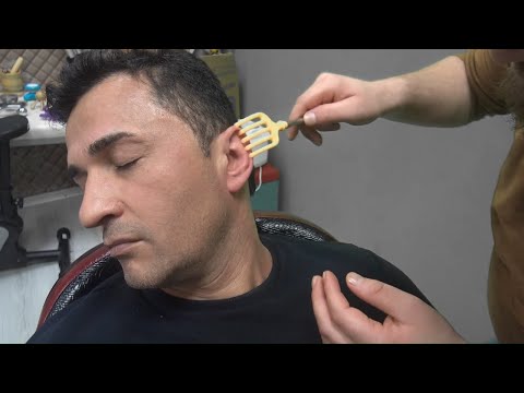 ASMR TURKISH BARBER = NECK - EAR CRACK = head, back, ax, face , neck, foot, leg, arm, sleepp massage