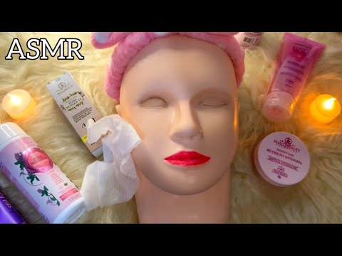 ASMR- LIMPANDO A PELE DA MANEQUIM 🧴 COM CHUVA 🌧️