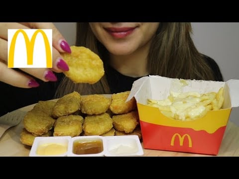 ASMR MCDONALDS CHICKEN MCNUGGETS / PARMESAN & TRUFFLE MAYO FRIES / no talking / CREMA ASMR #asmr
