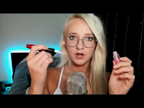 ASMR: 30 mins of spit painting with different items + super clicky mouth sounds