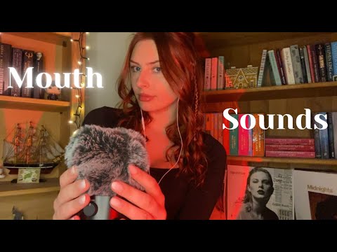 ASMR Mouth Sounds 😴 Cardboard Roll Sounds , Fluffy Mic Cover and Hand Movements