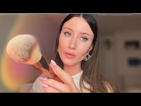ASMR Tracing Your Face 💤 (up close personal attention & mouth sounds)