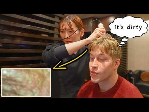 🔬(ASMR) They Examined My Scalp Under a Microscope First... Then the Head Spa Began
