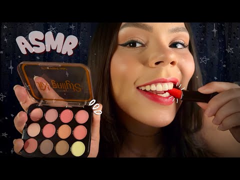 ASMR MAQUIANDO VOCÊ Com OBJETOS FALSOS! 😮💄Arrepios Garantidos 😴