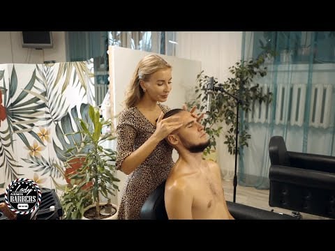 Whispered Serenity ASMR Massage by Barber Lady Irene for Men