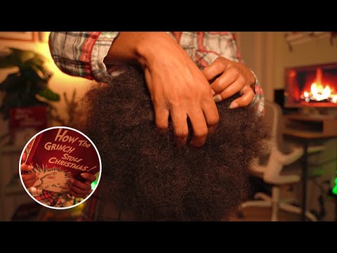 ASMR Cozy Scalp Massage & Head Scratching for Sleep + Whispered Christmas Story 📖