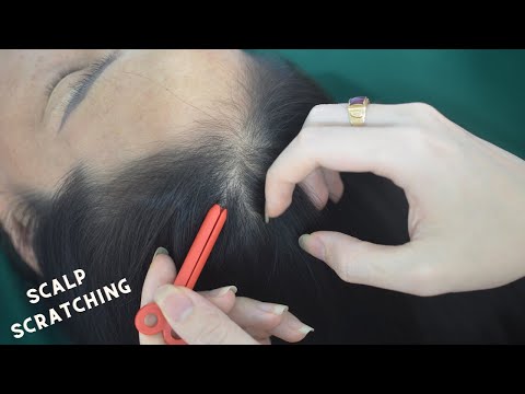 ASMR Scalp Scratching, Hair Parting, Hair Brushing, Tingly Hair Sounds Make You Stress Relief