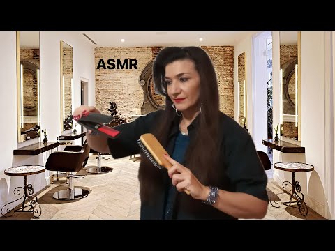 ASMR TE PEINO Y TE ALISO EL PELO CON LA PLANCHA / ROLEPLAY / EN ESPAÑOL