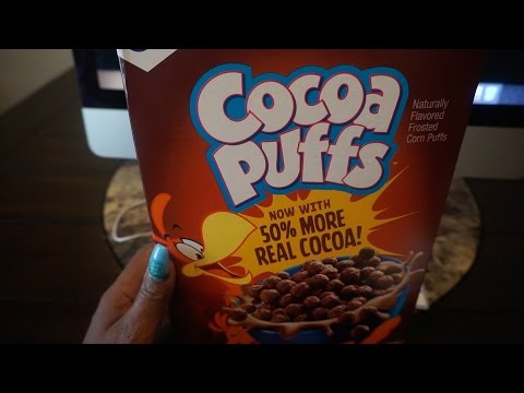 😻 Cereal ASMR  Eating Sounds👅 Cocoa Puffs