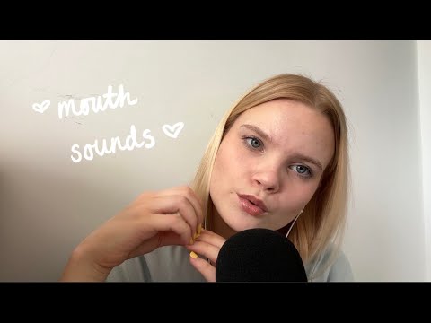ASMR mouth sounds 👅 (some hand sounds & visuals)