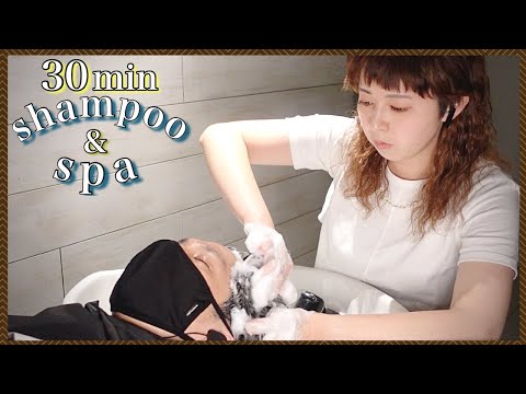 【ASMR/音フェチ】眠くなる炭酸シャンプーとヘッドスパ/good sleep acmp