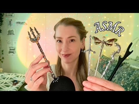 ASMR | Mic Scratching with Hair Sticks | Deep & Intense | Fantasy Themed🧚‍♀️✨