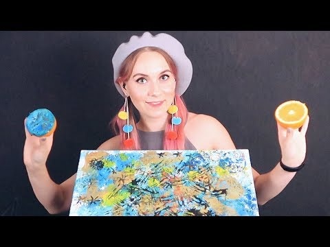 ASMR 🎨Ear to Ear DRAWING using Food👣 will help you to relax, healing & deal with stress + GIVEAWAY