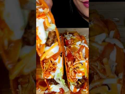 Would YOU eat this? 😳 #asmr #tacos #food