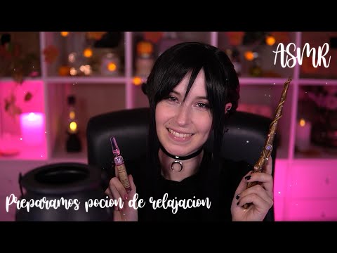 ASMR Rolplay | La brujita Silence y tú, preparan una poción de relajación | BlueYeti