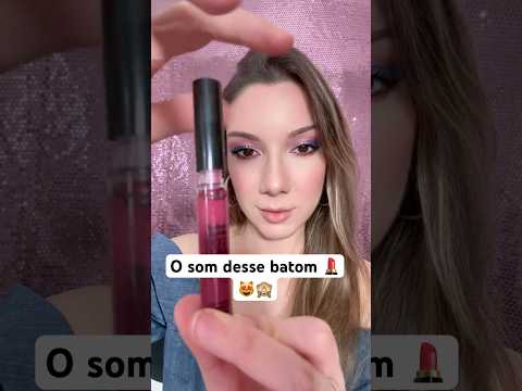 TCHU TCHU TCHU 😮‍💨 Sons Relaxantes de um batom líquido💄 #asmr