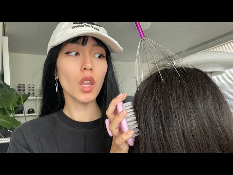 ASMR ☆ HAIR & HEAD TRIGGERS (head massage, hair brushing, scratching,…)