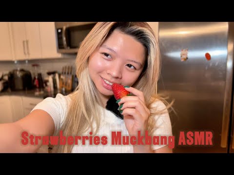 ASMR Strawberries Mukbang 🍓✨