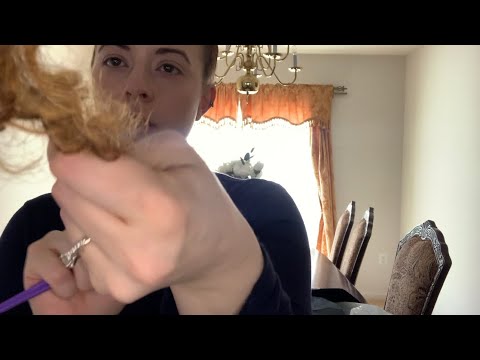 ASMR Doing Your Hair for the Spring Formal 🌸(hair brushing, combing, straightening)