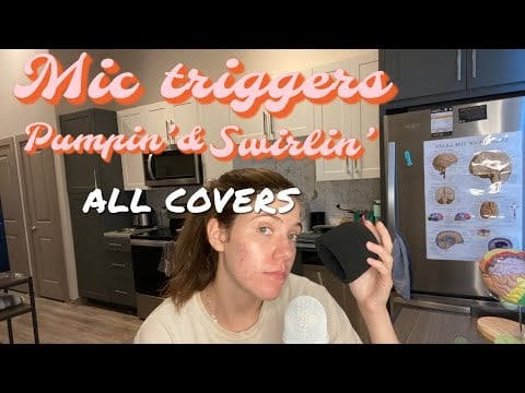 ASMR mic triggers w/ no cover, foam cover and fluffy cover ft. Mic pumping and swirling