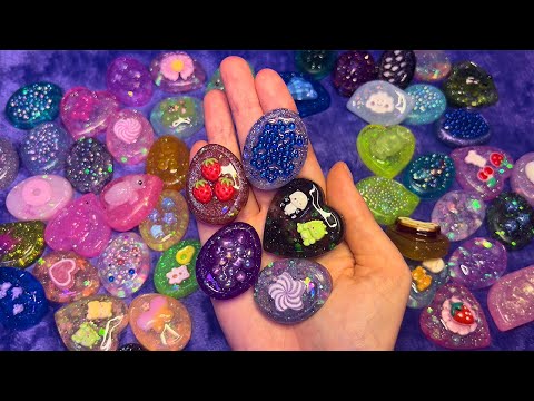 ASMR Handmade Worry Stones Show and Tell (Texture Tracing)