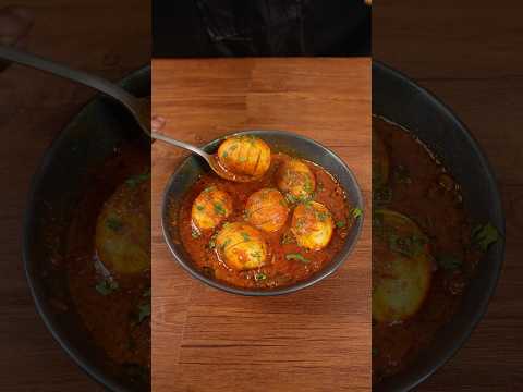 🔥 ASMR Andhra Egg Curry | Spicy South Indian Masala | Satisfying Cooking Sounds #shorts #asmr