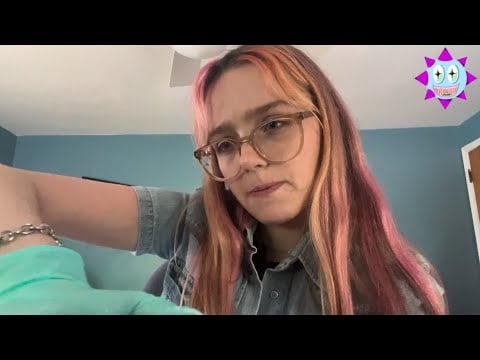 ASMR friend gives you a hand massage (uncut asmr) personal attention w/ gloves