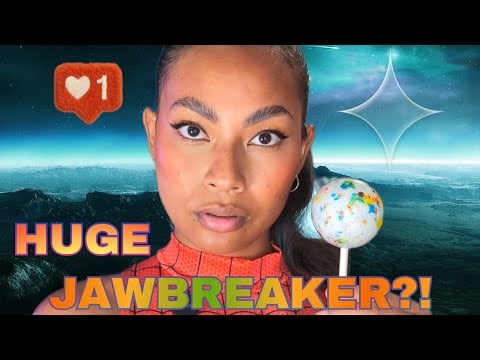 ASMR How Many Layers Does This Giant Jawbreaker Have ! Super Tingly Mouth Sounds For Sleep