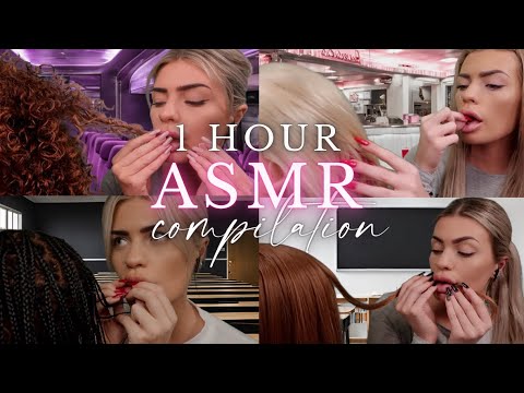 1 Hour ASMR Hair Eating Compilation - girl whos OBSESSED with you eats your hair 👄 (roleplay) pt.2