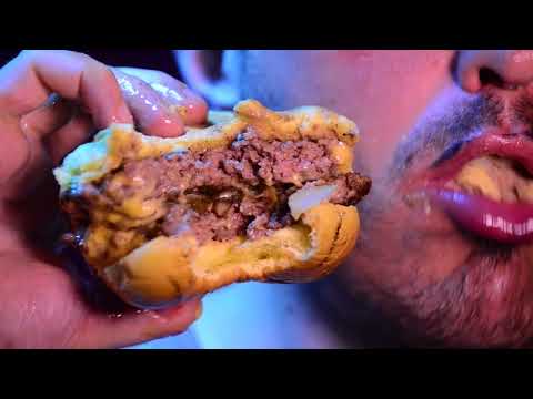 ASMR NO TALKING DOUBLE CHEESEBURGER 햄버거 먹방