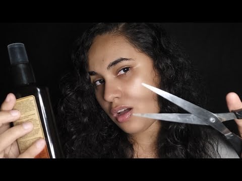 ASMR cortando o seu cabelo ROLEPLAY 