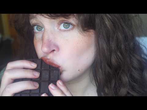 fake chocolate eating ASMR, no talking (intense mouth sounds)