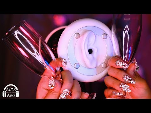 【ASMR】炭酸水の音、炭酸耳マッサージ Fizzing Sounds, Sparkling Water