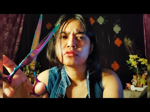 ASMR HINDI- Worst Rated Rudest Hairstylist gives you a haircut [Roleplay+ Eyebrow Shaping]